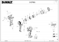 DeWalt DCF901P1-GB IMPACT WRENCH Spare Parts